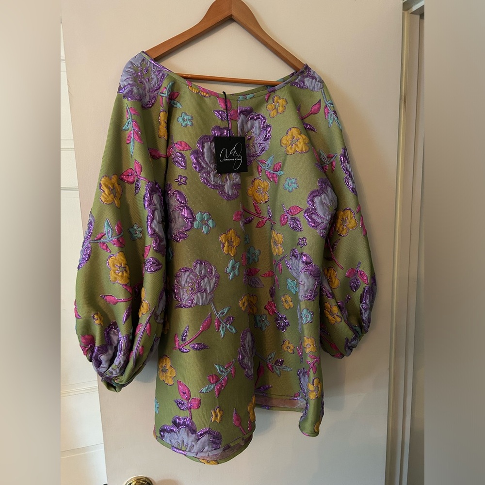 Elegant Purple Floral Mini Dress